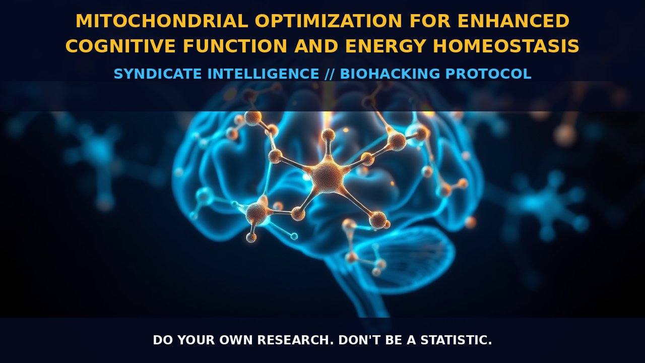 Mitochondrial Optimization for Enhanced Cognitive Function and Energy Homeostasis