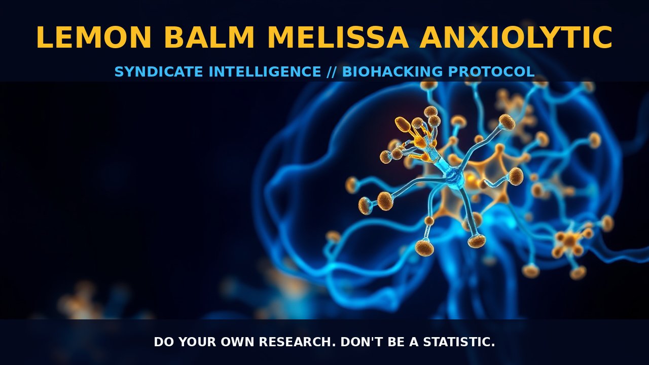 Lemon Balm Melissa Anxiolytic