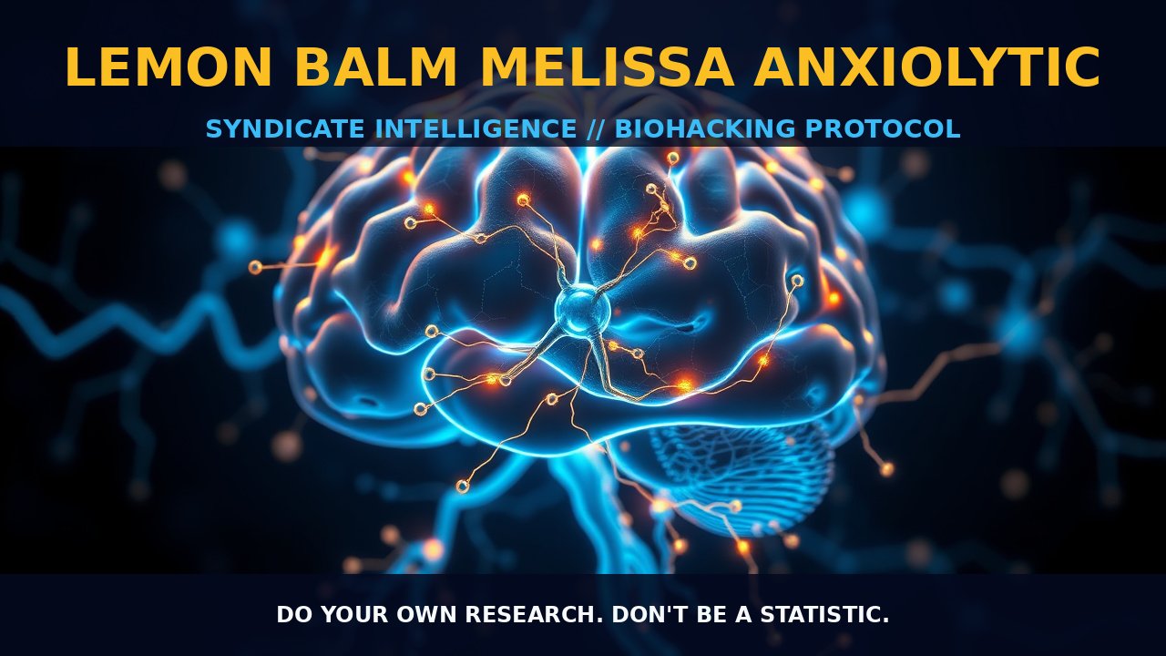 Lemon Balm Melissa Anxiolytic